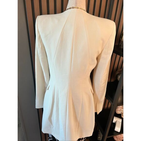 Zara Draped Blazer Mini Dress Wrap White SIZE XS BLOGGERS FAVORITE - Picture 6 of 8